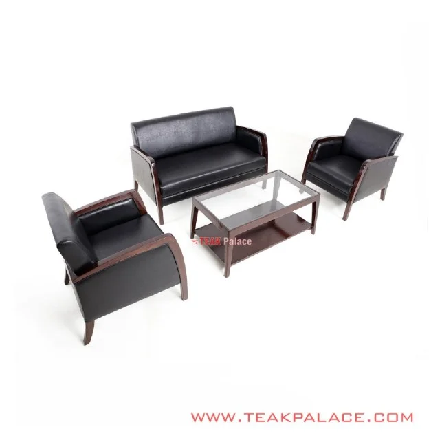 Set Kursi Sofa 211 Kulit Hitam Seri Kuta Set Kursi Sofa 211 Kulit Hitam Seri Kuta