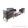 Set Kursi Sofa 211 Kulit Hitam Seri Kuta Set Kursi Sofa 211 Kulit Hitam Seri Kuta
