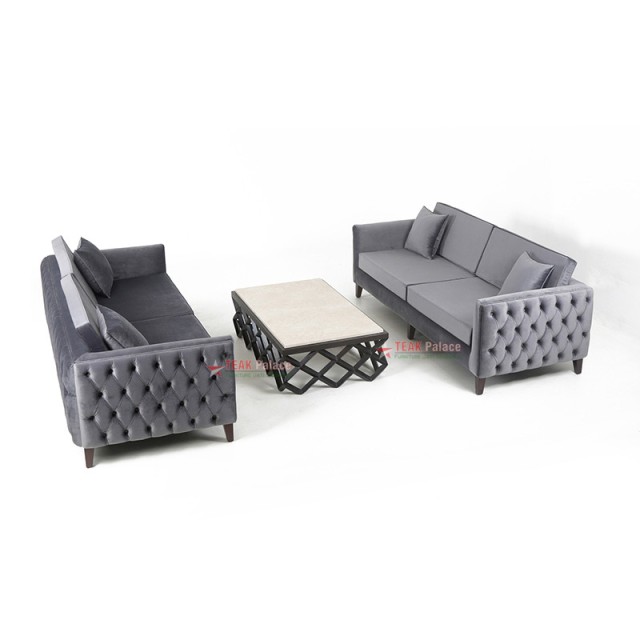 Sofa Modern Bulgari Set 33 Abu-Abu Sofa Modern Bulgari Set 33 Abu-Abu