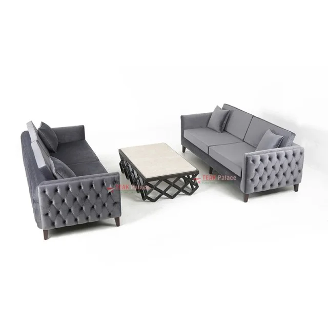 Sofa Modern Bulgari Set 33 Abu-Abu Sofa Modern Bulgari Set 33 Abu-Abu