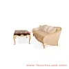 Set Sofa Emas Mewah Cameo Jati Minimalis