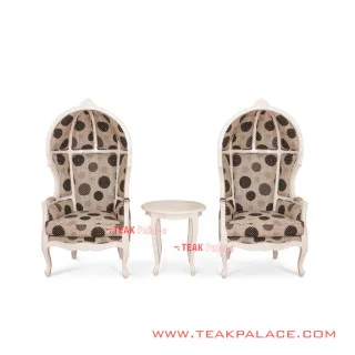 Kursi Syahrini Duco Putih Model Balon Kanopi 