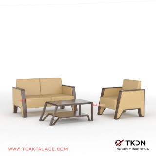 Sofa Murah 21 TKDN Rangka Jati VIXI Mocca