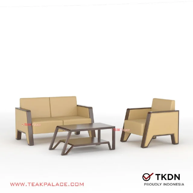 Sofa Murah 21 TKDN Rangka Jati VIXI Mocca