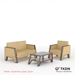 Sofa Murah 21 TKDN Rangka Jati VIXI Mocca