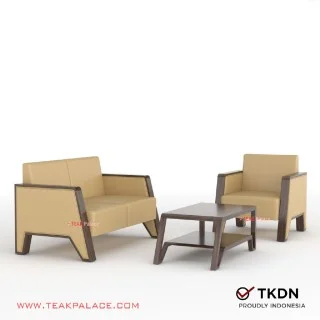 Sofa Murah 21 TKDN Rangka Jati VIXI Mocca