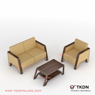 Sofa Murah 21 TKDN Rangka Jati VIXI Mocca