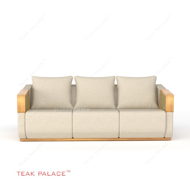 Sofa Santai Minimalis Kayu Jati 3 Dudukan Seri Xander Sofa Santai Minimalis Kayu Jati 3 Dudukan Seri Xander