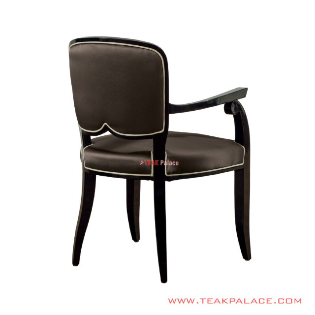 Kursi Teras Kayu Jati Hitam Rivoli Coklat tua Seri Halima