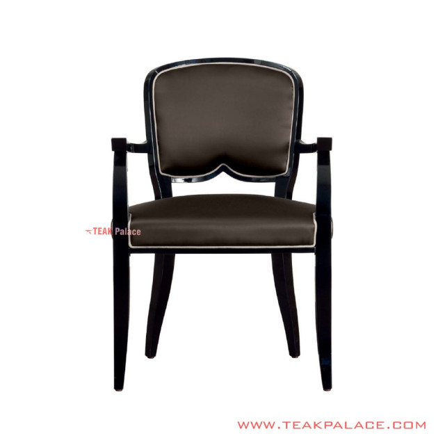 Kursi Teras Kayu Jati Hitam Rivoli Coklat tua Seri Halima