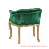 Kursi Klasik Emas Mewah Arianti Beludru Hijau