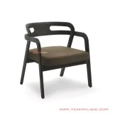 Kursi Santai Minimalis Kayu Jati Black Walnut Gunea