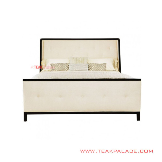 Tempat Tidur Kayu Seri Inako Black Walnut Sandaran Jok Kancing Tempat Tidur Kayu Seri Inako Black Walnut Sandaran Jok Kancing