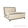 Tempat Tidur Kayu Seri Inako Black Walnut Sandaran Jok Kancing