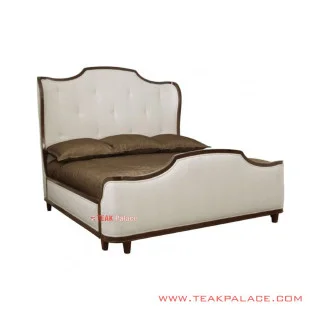 Tempat Tidur minimalis Kayu Jati Black Walnut Seri Royal 