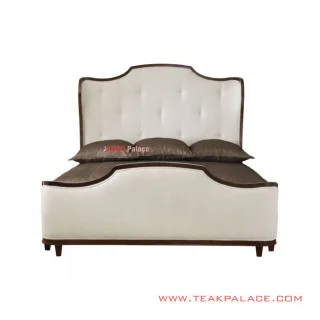 Tempat Tidur minimalis Kayu Jati Black Walnut Seri Royal 