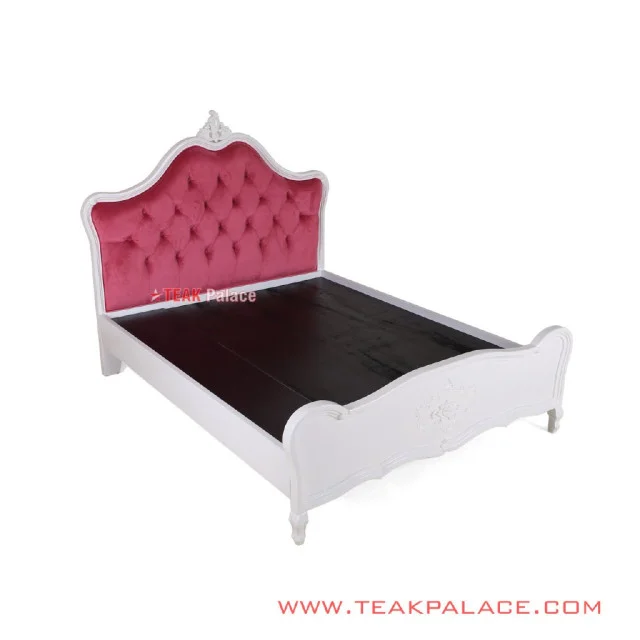 Tempat Tidur Anak Mewah Pink Duco Putih Seri Princess