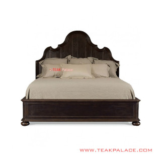 Tempat Tidur Kayu Jati Minimalis Hitam Rustic Seri Aceh 