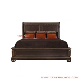 Dipan Ukir Minimalis Kayu Jati Seri Karawang