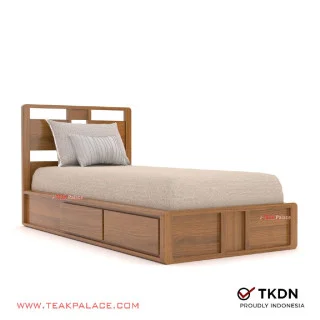 Dipan Laci Minimalis Kayu Jati Omaha 90 TKDN