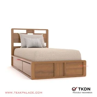 Dipan Laci Minimalis Kayu Jati Omaha 90 TKDN