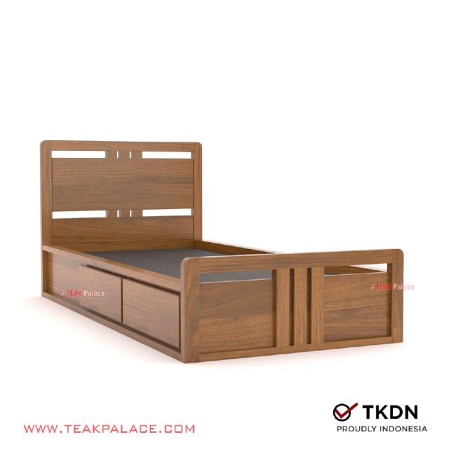 Dipan 2 Laci Minimalis Single Kayu Jati Devana 90 Dipan 2 Laci Minimalis Single Kayu Jati Devana 90