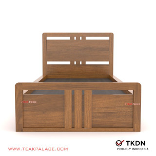 Dipan 2 Laci Minimalis Single Kayu Jati Devana 90