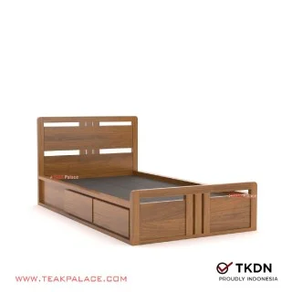 Dipan Anak remaja Minimalis Single 2 Laci Jati Devana 100