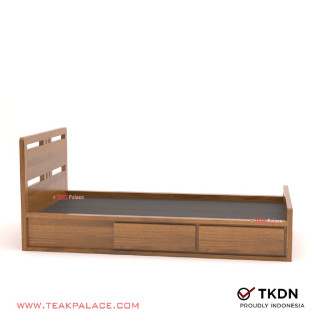 Dipan Anak remaja Minimalis Single 2 Laci Jati Devana 100