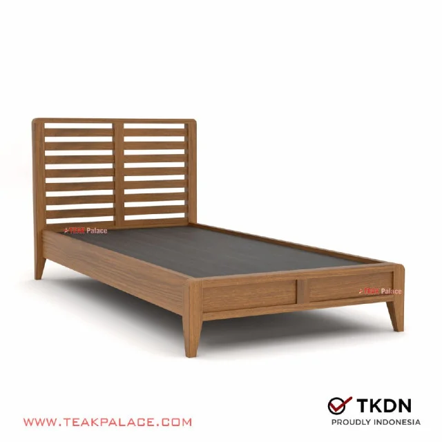 Dipan Anak Minimalis Single Kayu Jati Seri Minimax 90