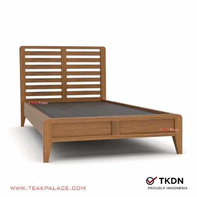 Dipan Anak Minimalis Single Kayu Jati Seri Minimax 90