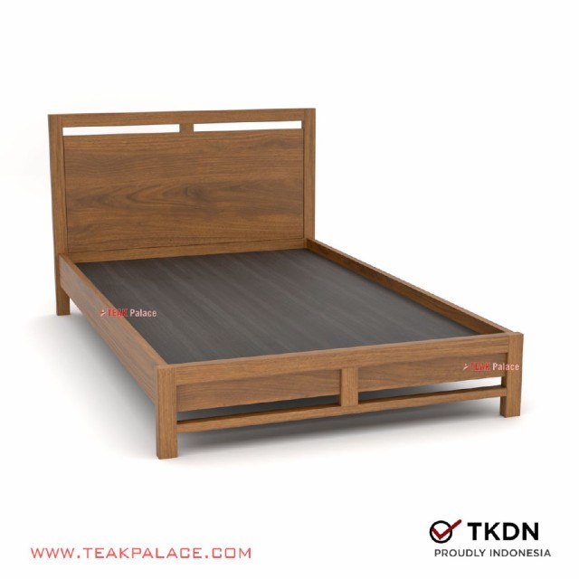 Tempat Tidur Single Minimalis Kayu Jati Ernest 120x200 cm