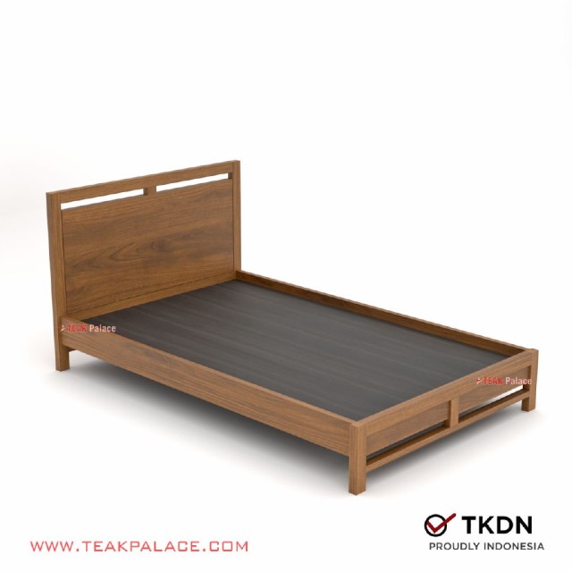 Tempat Tidur Single Minimalis Kayu Jati Ernest 120x200 cm