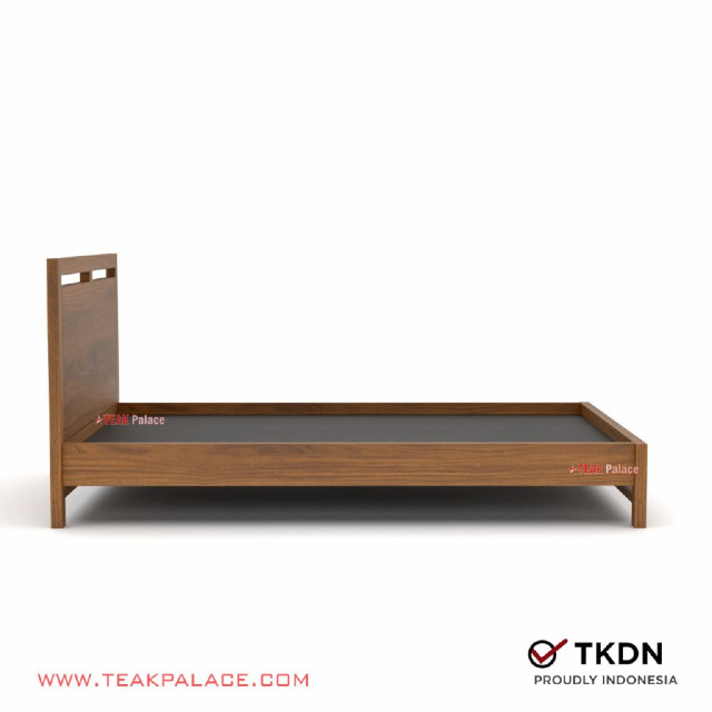 Tempat Tidur Single Minimalis Kayu Jati Ernest 120x200 cm