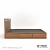 Tempat Tidur Minimalis 4 Laci King Size Ernest Kayu Jati 180