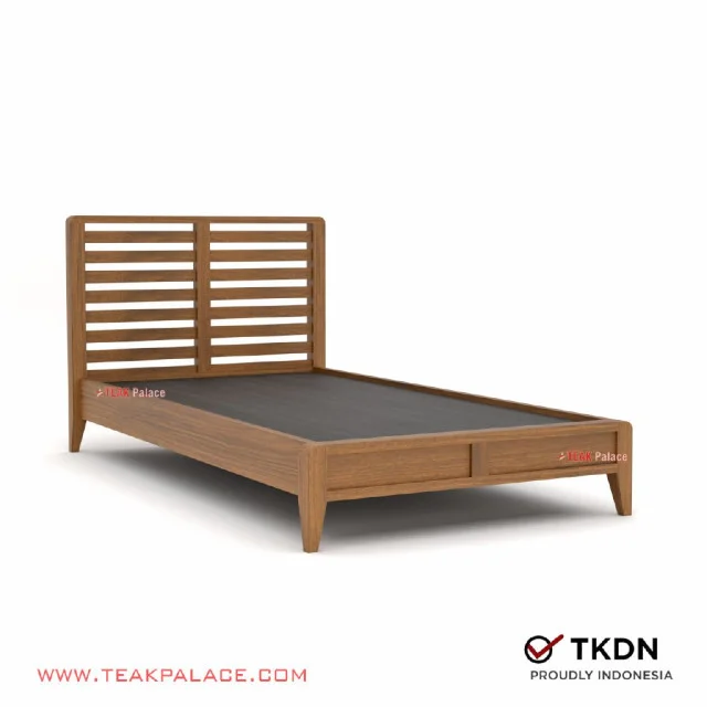 Tempat Tidur Minimalis Anak Single Minimax Kayu Jati 100