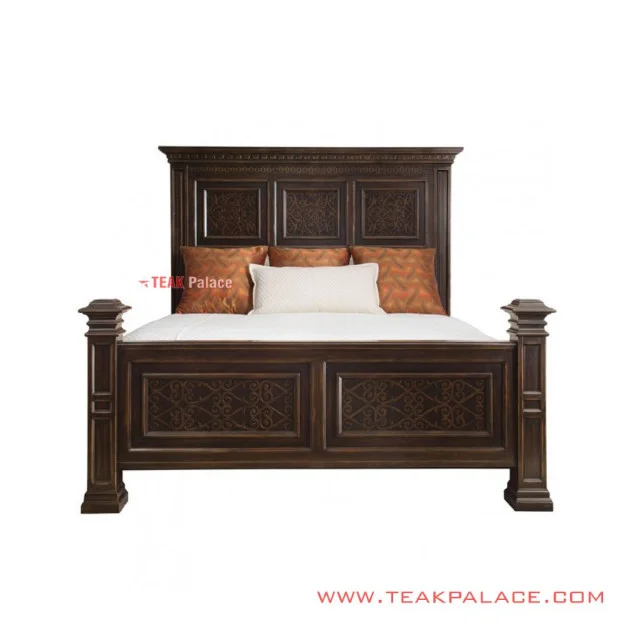 Tempat Tidur Kayu Jati Klasik Seri Karawang 180x200 cm Tempat Tidur Kayu Jati Klasik Seri Karawang 180x200 cm