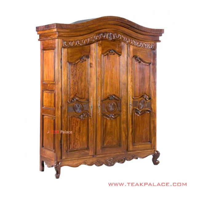 Lemari Pakaian Kayu Jati Ukir 3 Pintu Seri Yogyakarta Lemari Pakaian Kayu Jati Ukir 3 Pintu Seri Yogyakarta