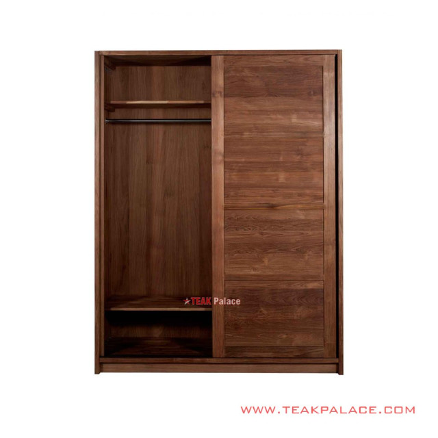 Lemari Pakaian Sliding Jati Natural Seri Surabaya Lemari Pakaian Sliding Jati Natural Seri Surabaya