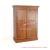Lemari Kayu Jati 2 Pintu Sliding Minimalis Seri Robinson