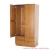Lemari Kayu Jati Minimalis Untuk Pakaian 2 Pintu Seri Jakarta