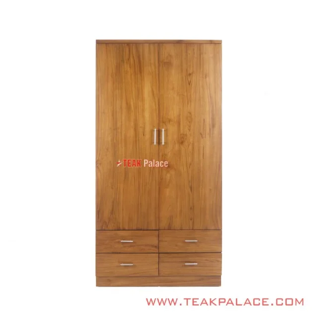 Lemari Kayu Jati Minimalis Untuk Pakaian 2 Pintu Seri Jakarta