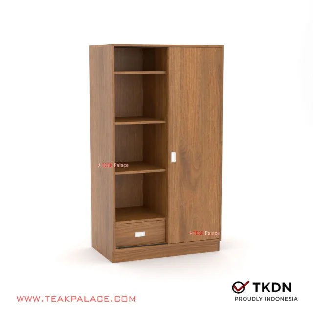 Lemari Baju Anak Minimalis 2 Pintu Sliding Kayu Jati Seri Boka Laci Lemari Baju Anak Minimalis 2 Pintu Sliding Kayu Jati Seri Boka Laci