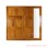 Lemari Pakaian 2 Pintu Sliding Golden Teak Seri Gilang
