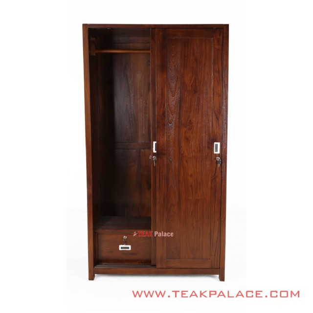 Lemari Pakaian 2 Pintu Sliding Kayu Jati Seri Masohi Lemari Pakaian 2 Pintu Sliding Kayu Jati Seri Masohi
