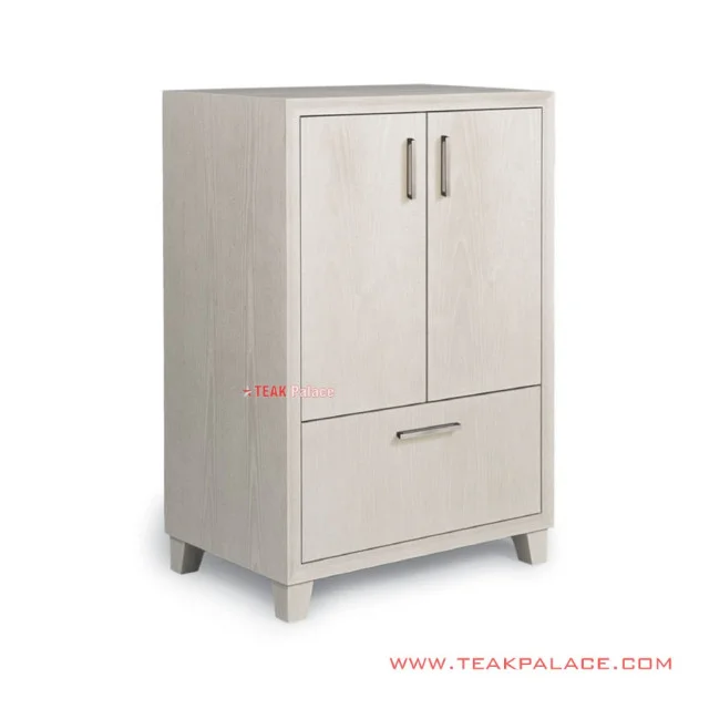 Lemari Pakaian Duco White Kayu Jati Seri Santi