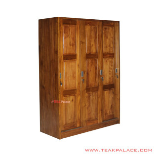 Lemari Pakaian Kayu Jati salak Brown Muda Seri Gilang