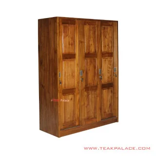 Lemari Pakaian Kayu Jati salak Brown Muda Seri Gilang