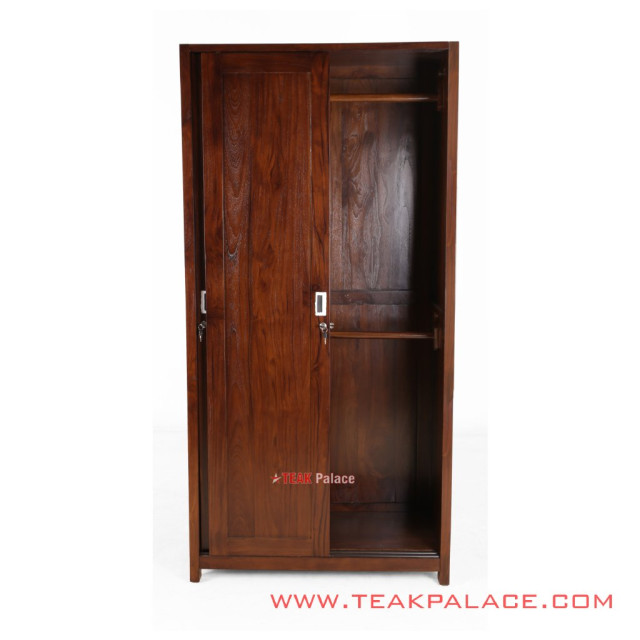 Lemari Pakaian 2 Pintu Sliding Kayu Jati Seri Masohi Lemari Pakaian 2 Pintu Sliding Kayu Jati Seri Masohi
