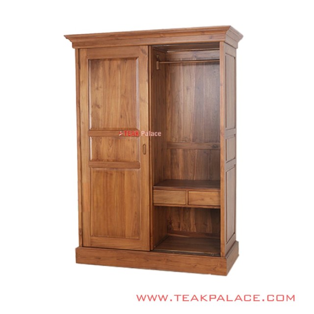 Lemari Kayu Jati 2 Pintu Sliding Minimalis Seri Robinson Lemari Kayu Jati 2 Pintu Sliding Minimalis Seri Robinson